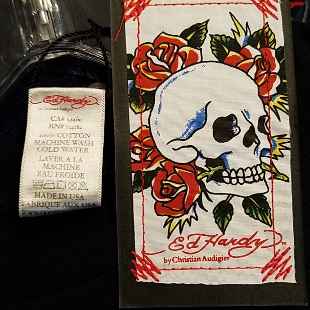Ed Hardy Death or Glory size S black tee - Picture 7 of 7